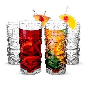 Exotic Tiki Glass Set - 4 Glasses, 450ml