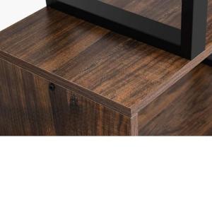 Retro Brown Geometric Bookcase Storage Shelf