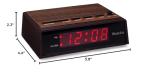 Westclox Retro Wood-Style Super Bright Alarm Clock