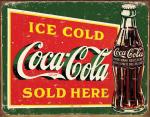 Vintage Coca-Cola Green Tin Wall Art