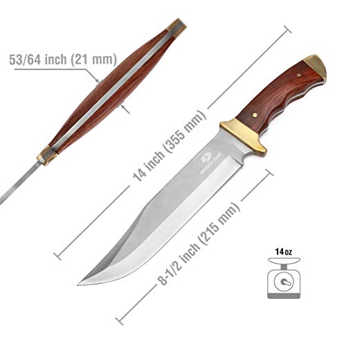 Mossy Oak 14" Bowie Knife with Leather Sheath