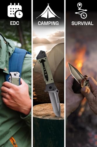 Grand Way Spring Assisted Tactical Folding Pocket Knife