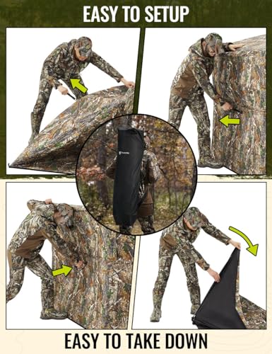 TIDEWE Camouflage Pop Up Hunting Blind Tent