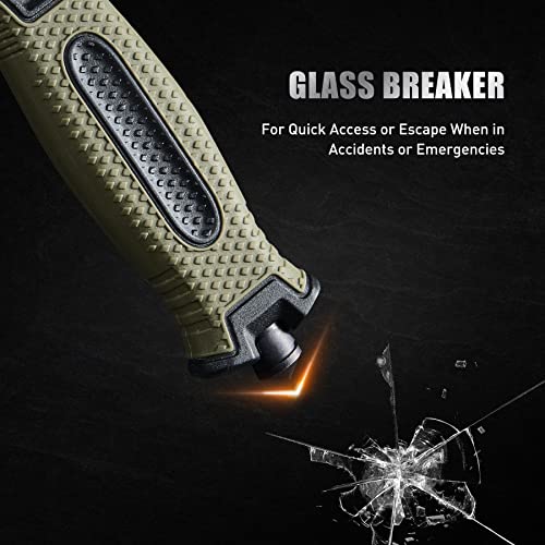 Leopcito 10" Tactical Fixed Blade Knife with Sheath