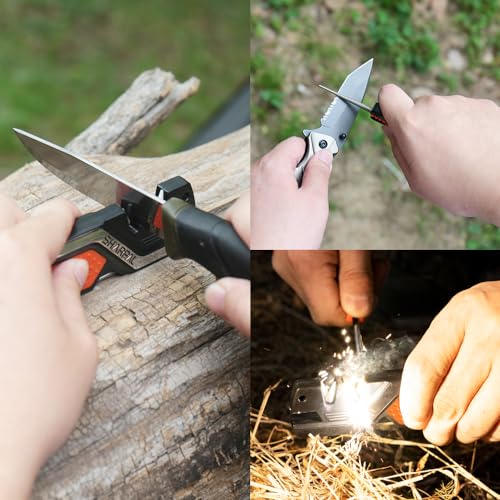 6-In-1 Pocket Knife Sharpener & Survival Tool