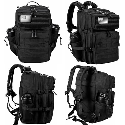 LHI 45L Tactical Military Backpack - Black