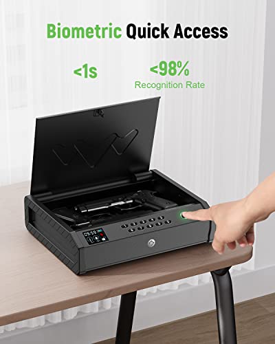 Biometric Handgun Safe with Fingerprint Access