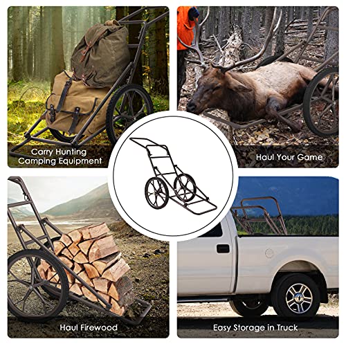 500 LBS Capacity Folding Deer Cart with Big Wheels