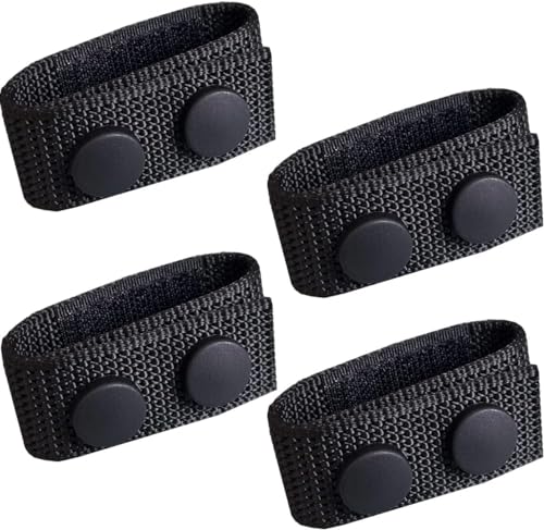4-Pack Tactical Nylon Duty Belt Keepers - Black