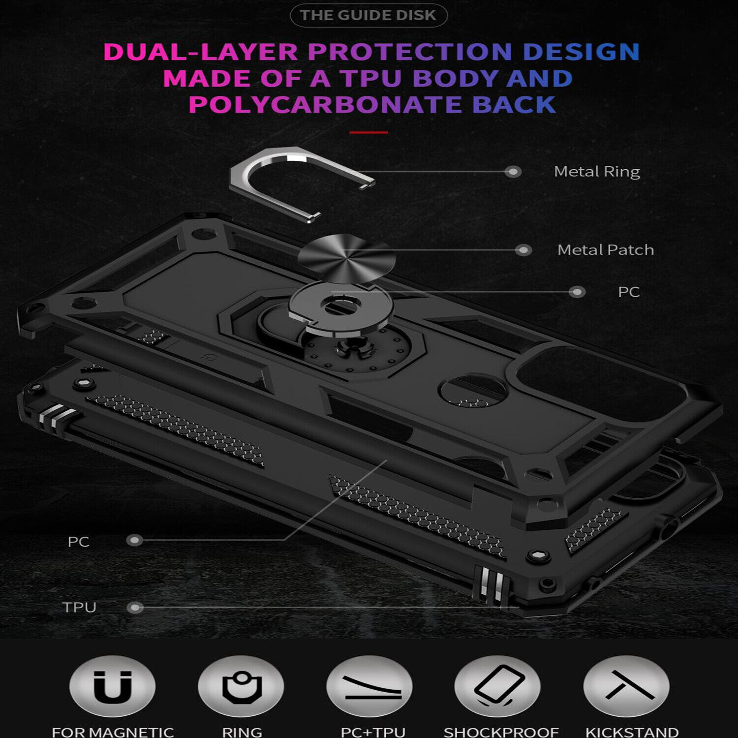 Motorola Moto G Pure/Power 5G 2023/2022 Case with Glass Cover