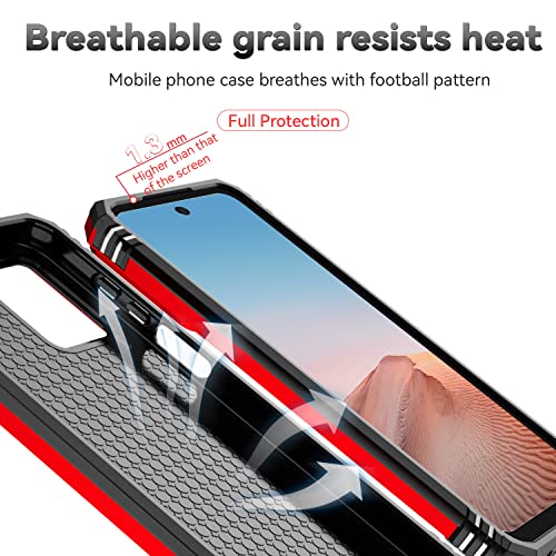 Red SunStory Military-Grade Case for Moto G 5G