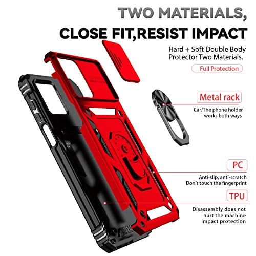 Red SunStory Military-Grade Case for Moto G 5G