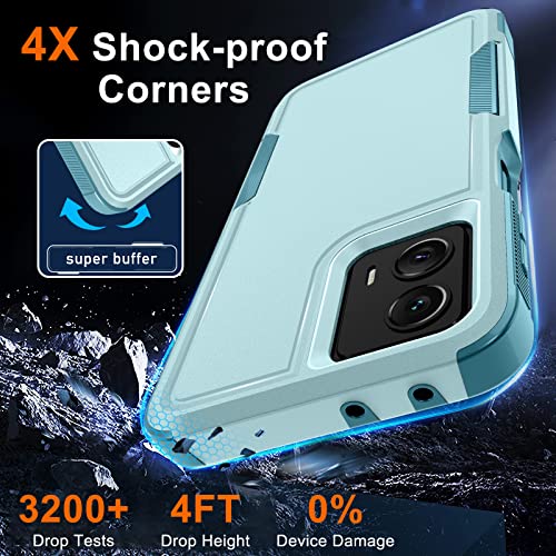 Mint Green Dual Layer Rugged Phone Case for Motorola Moto G Power 5G 2023 & Moto G 5G 2023