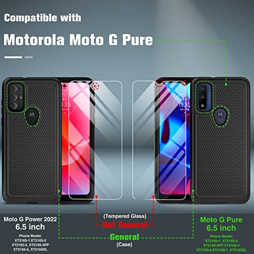 Motorola Moto G Pure Case: Dual Layer Protection (Navy Blue)