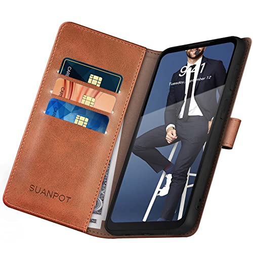 SUANPOT Moto G Power 2022 Wallet Case, RFID Blocking
