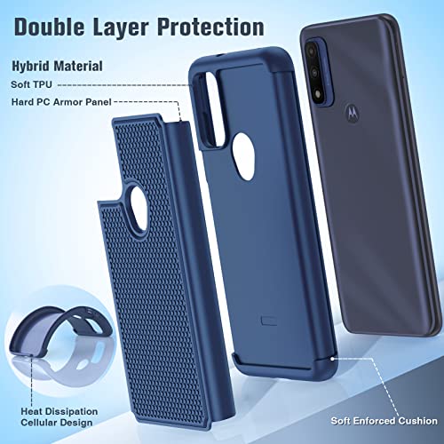 Motorola Moto G Pure Case: Dual Layer Protection (Navy Blue)
