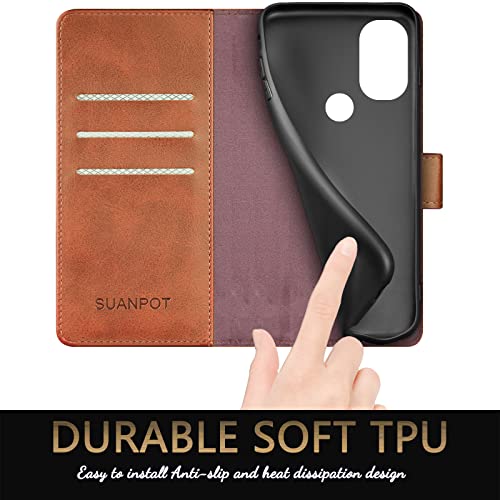 SUANPOT Moto G Power 2022 Wallet Case, RFID Blocking