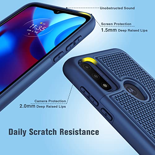 Motorola Moto G Pure Case: Dual Layer Protection (Navy Blue)