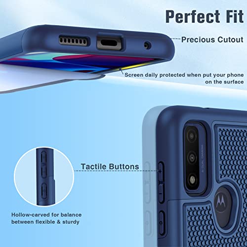 Motorola Moto G Pure Case: Dual Layer Protection (Navy Blue)