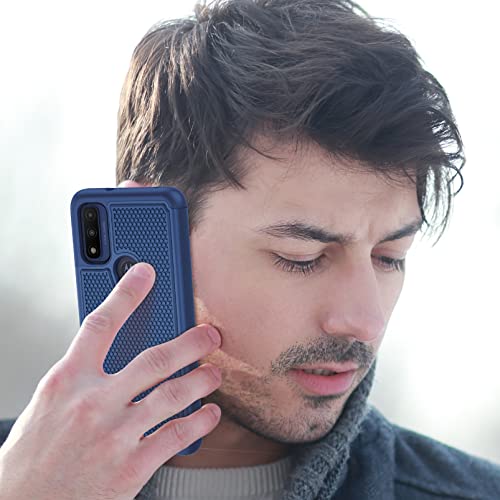 Motorola Moto G Pure Case: Dual Layer Protection (Navy Blue)