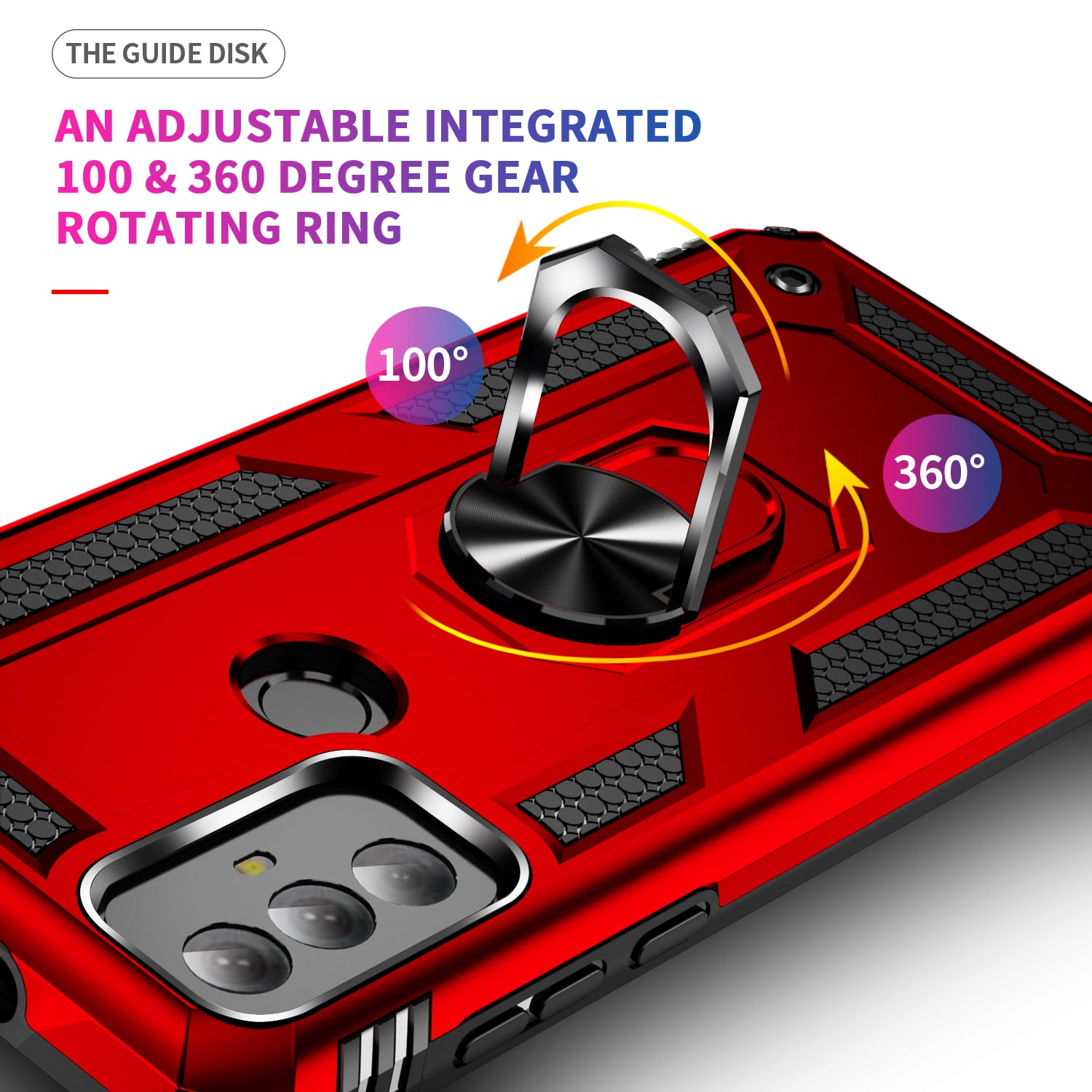 Metal Ring Kickstand Phone Case for Moto G Play