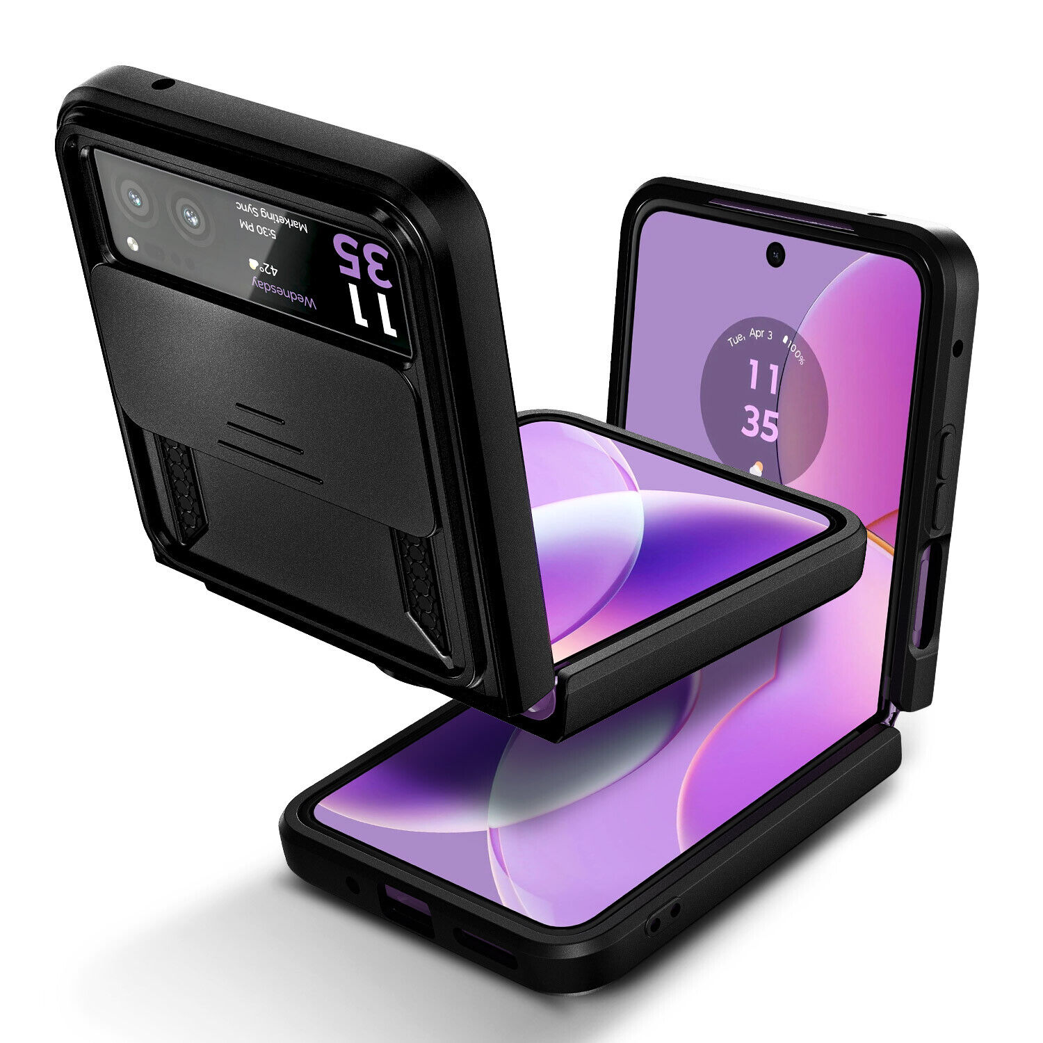Motorola Razr 2023 Case with Shockproof Ring Stand