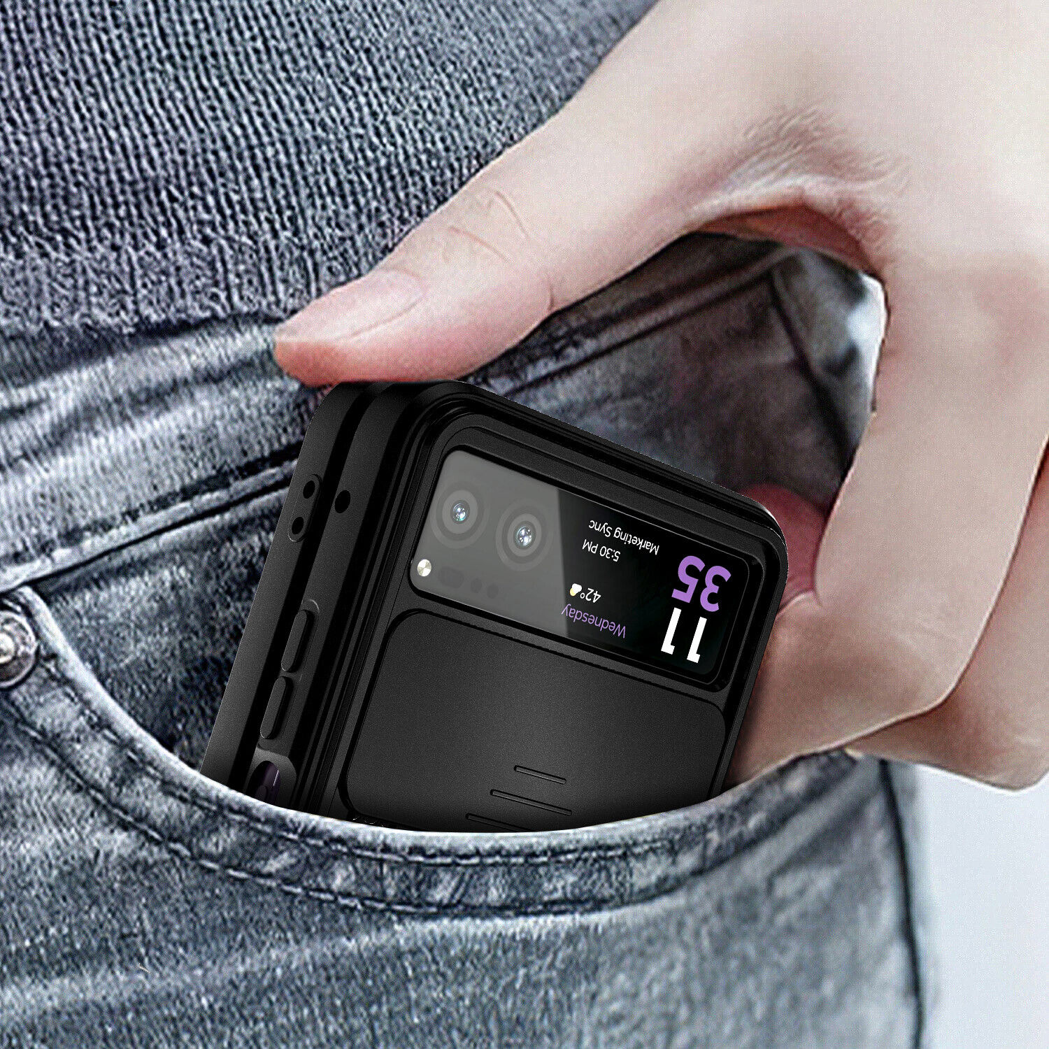 Motorola Razr 2023 Case with Shockproof Ring Stand