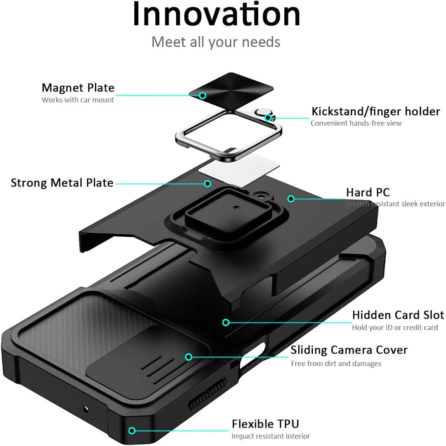 Motorola Moto G Play 2023/Power Case + Tempered Glass