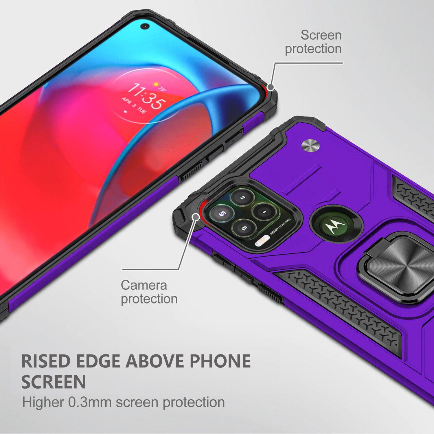 Motorola Moto G Stylus 5G Case + Tempered Glass