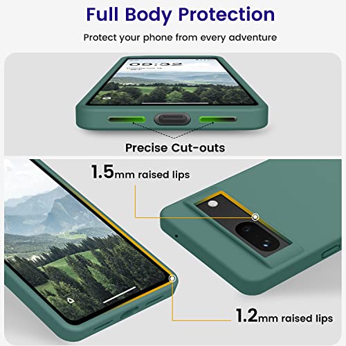 OTOFLY Pixel 7 Silicone Slim Phone Case in Pine Green