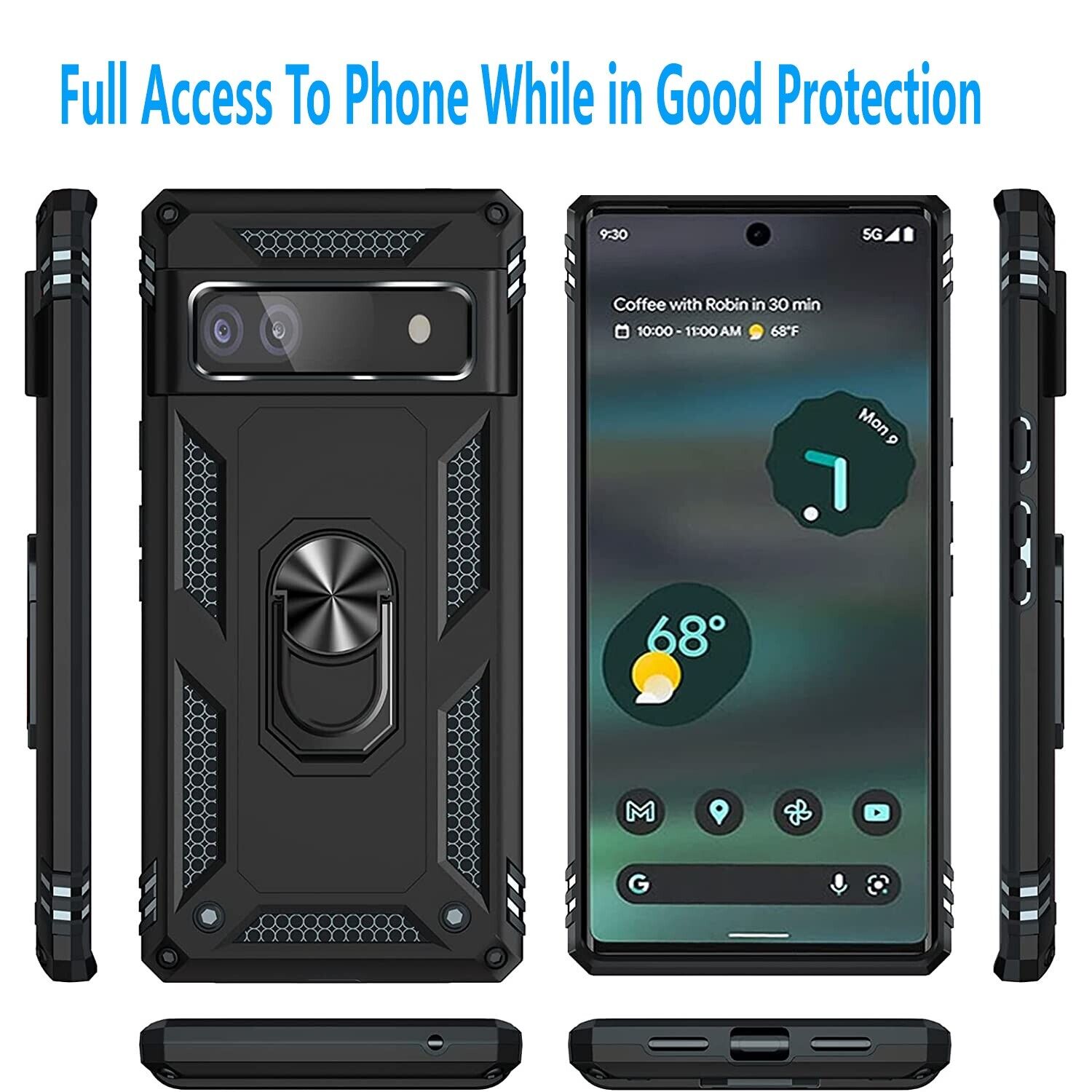Shockproof Case + Tempered Glass for Google Pixel 6A