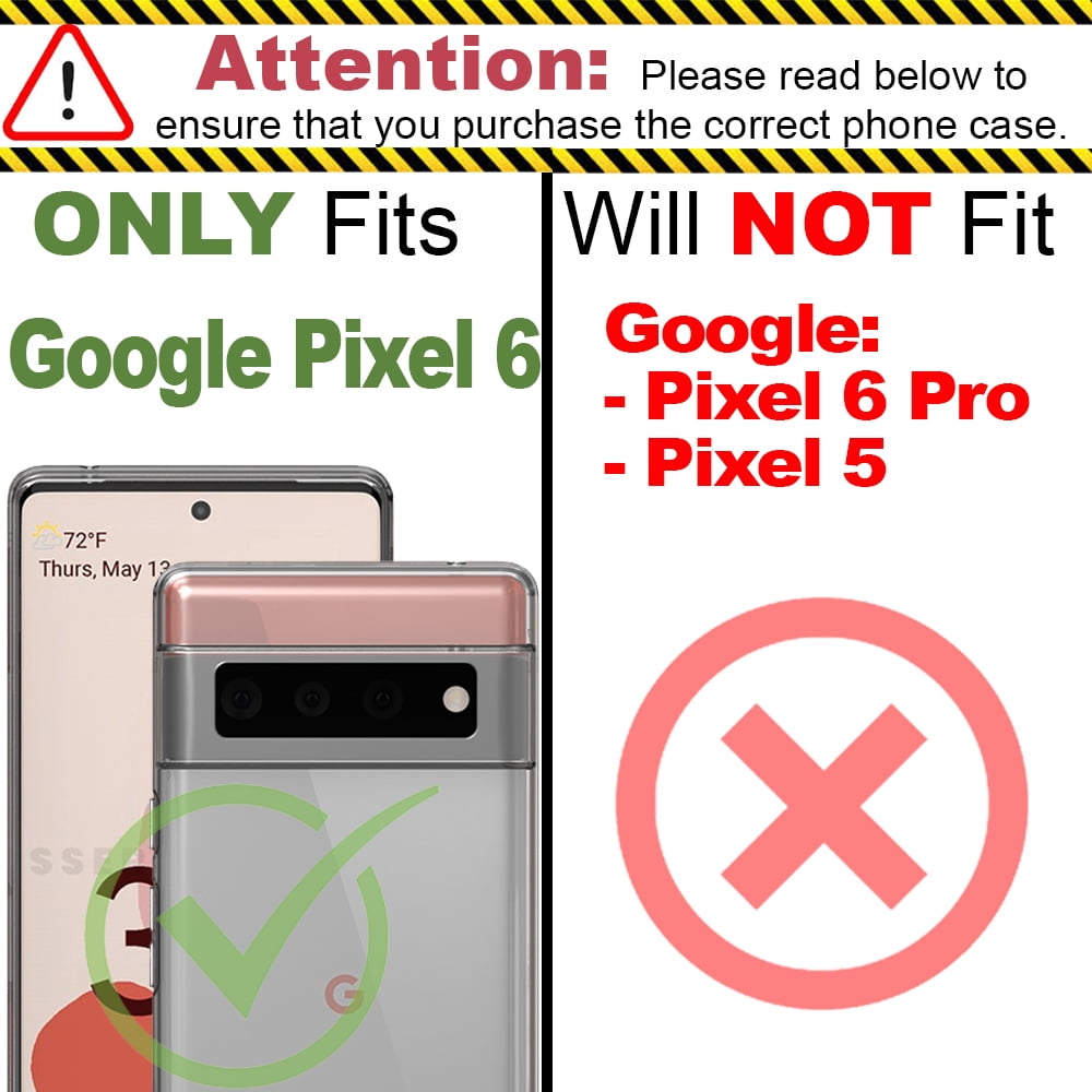 Military Grade Google Pixel 6 Case, Pink/White Splash