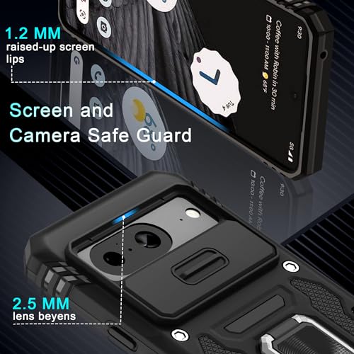 DEERLAMN Google Pixel 8a Case with Camera Cover