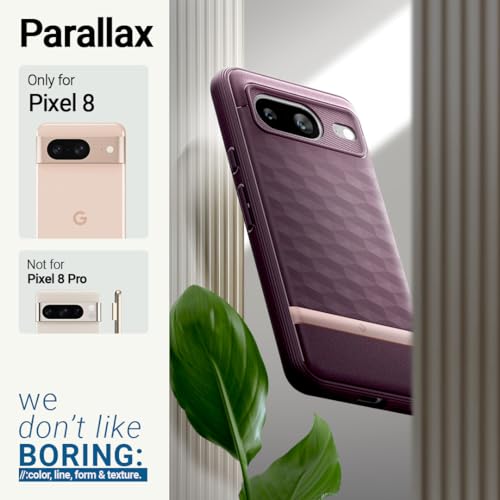 Caseology Parallax Ergonomic Google Pixel 8 5G Case - Burgandy