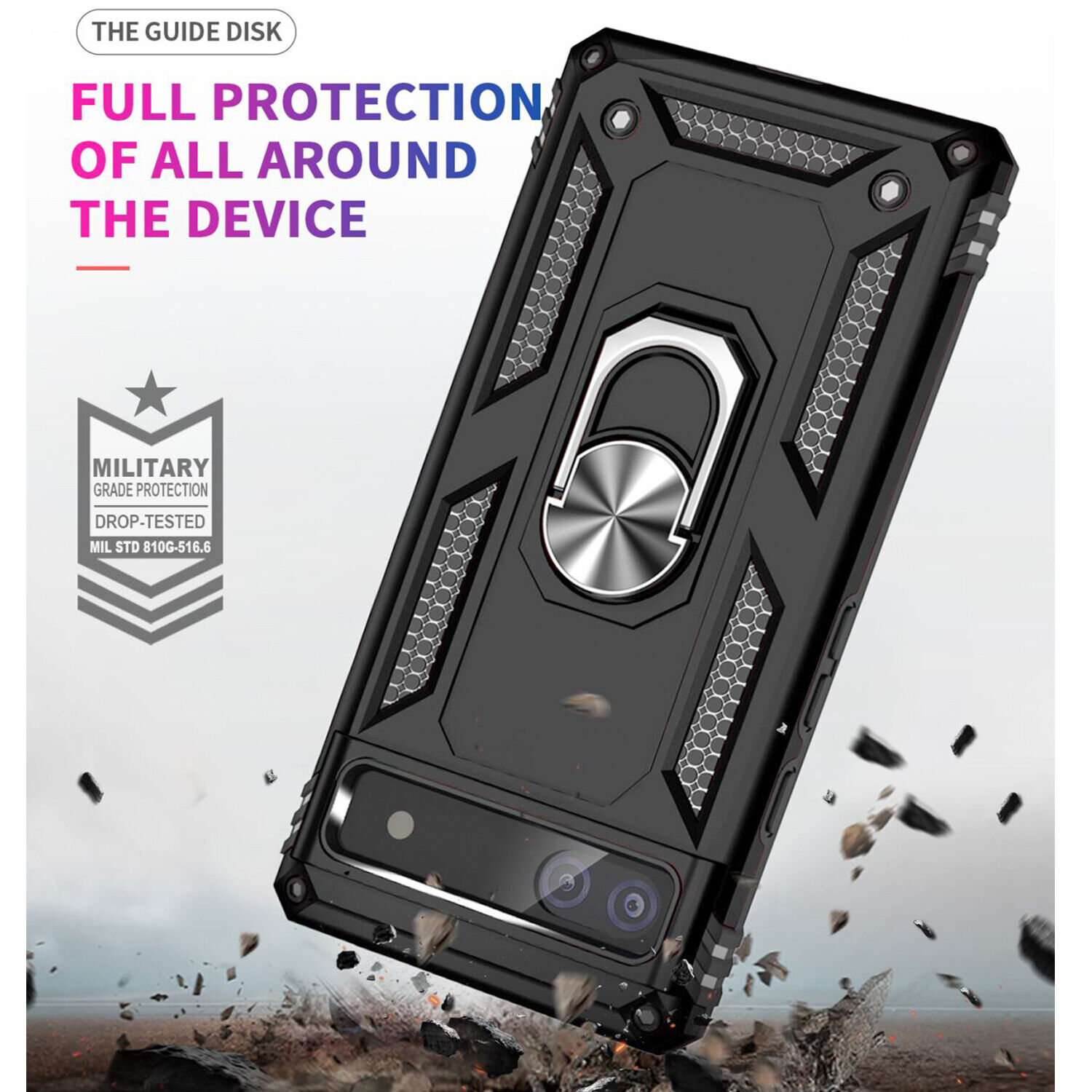 Shockproof Case + Tempered Glass for Google Pixel 6A