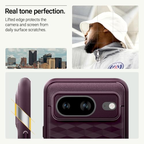 Caseology Parallax Ergonomic Google Pixel 8 5G Case - Burgandy