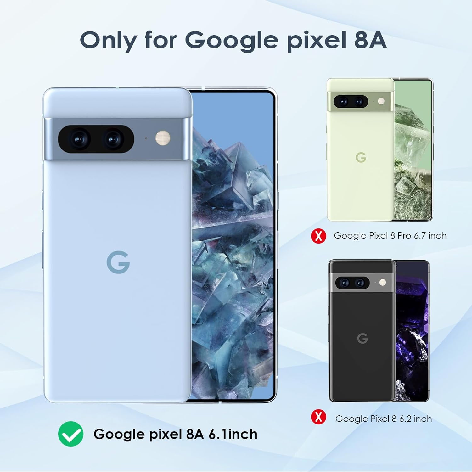 Clear Shockproof TPU Case for Google Pixel 8A
