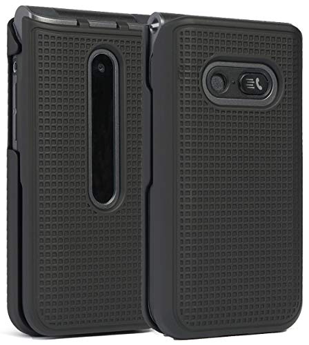 Black Grid Texture Snap-On Case for LG Classic Flip