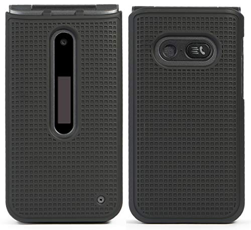 Black Grid Texture Snap-On Case for LG Classic Flip