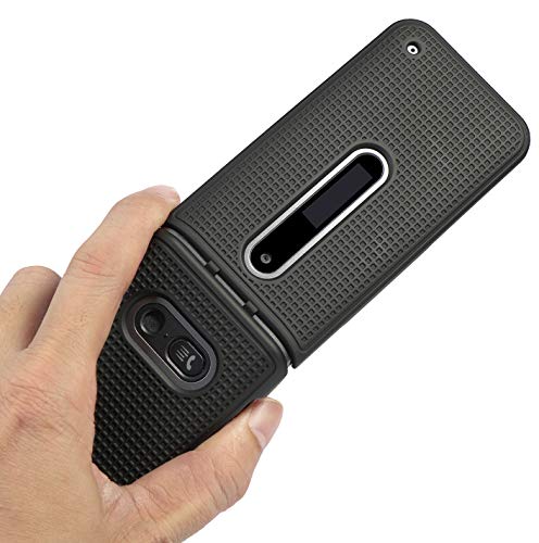 Black Grid Texture Snap-On Case for LG Classic Flip