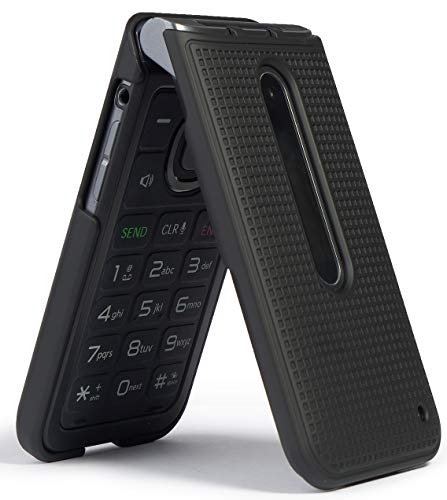 Black Grid Texture Snap-On Case for LG Classic Flip