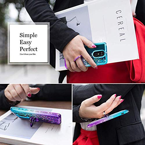 Purple Liquid Glitter Case with Stand for LG Stylo 4