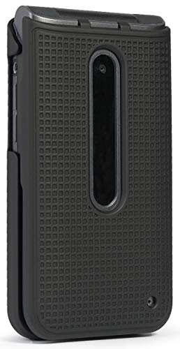 Black Grid Texture Snap-On Case for LG Classic Flip
