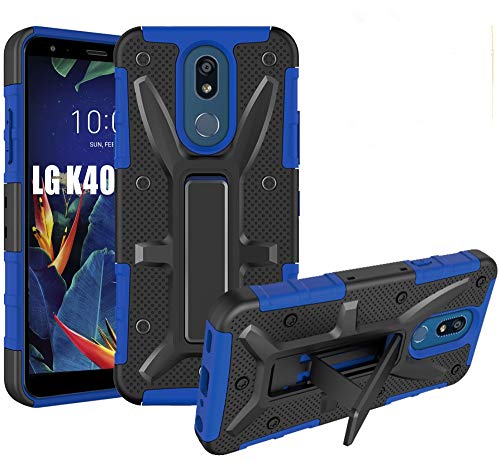 Dual Layer Shockproof LG K40 Phone Case (Blue)
