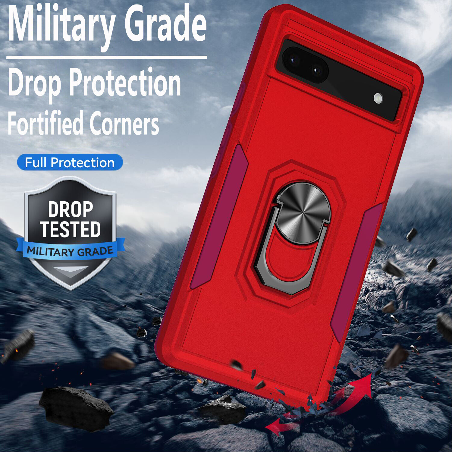 Google Pixel 7A/7 Pro/6A Phone Case with Tempered Glass