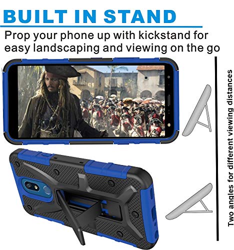 Dual Layer Shockproof LG K40 Phone Case (Blue)