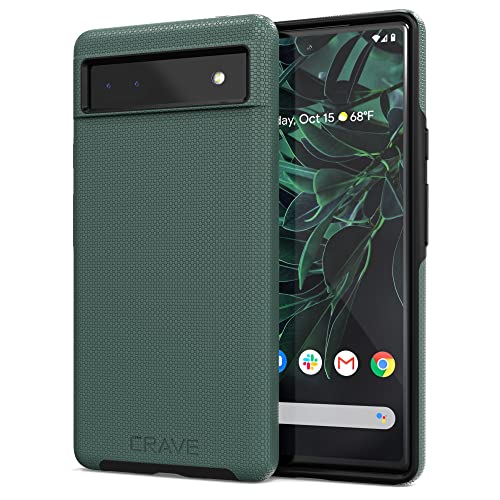 Google Pixel 6a Shockproof Dual Layer Forest Green Case