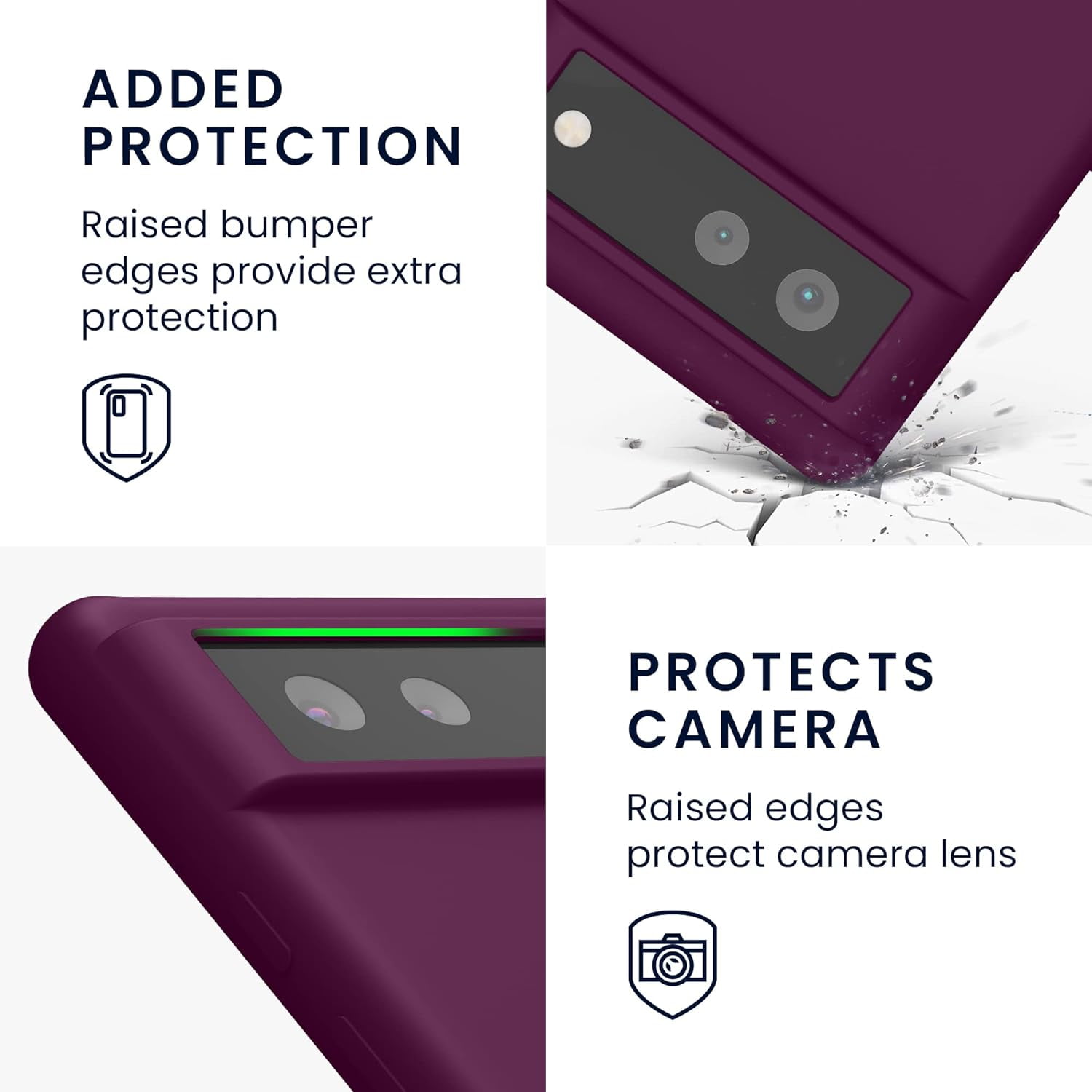 Bordeaux Violet Rubberized TPU Case for Google Pixel 6