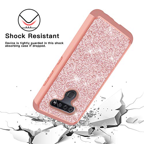 Rose Gold Glitter Case for LG K51/Q51/Reflect