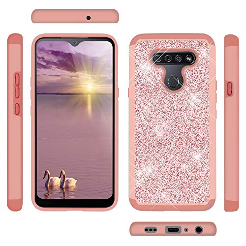Rose Gold Glitter Case for LG K51/Q51/Reflect